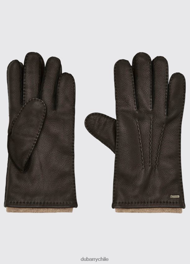 accesorios cl Dubarry hombres guantes de cuero lisryan negro 4826BV1042
