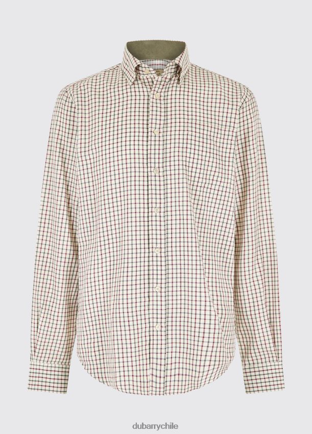 ropa cl Dubarry hombres camisa a cuadros connell tattersall guijarro oscuro 4826BV1015
