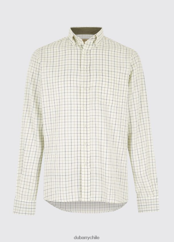 ropa cl Dubarry hombres camisa a cuadros hollymount crema 4826BV1016