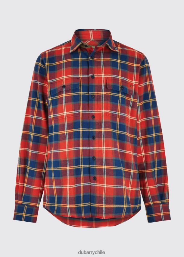 ropa cl Dubarry hombres camisa de franela a cuadros shelbourne índigo 4826BV1025