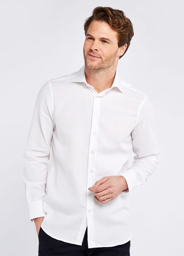 ropa cl Dubarry hombres camisa herbert de corte sastre blanco 4826BV1136