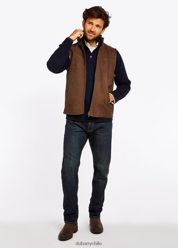 ropa cl Dubarry hombres chaleco de cuero dunhill nuez 4826BV963