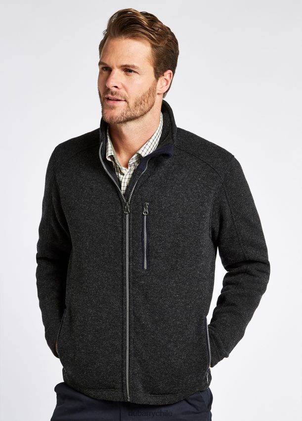 ropa cl Dubarry hombres chaqueta con cremallera completa whitepark carbón 4826BV1009