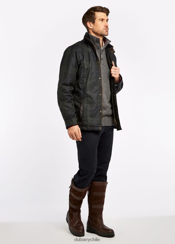 ropa cl Dubarry hombres chaqueta de cera ballymote reloj negro 4826BV1146