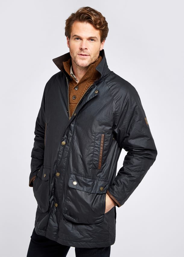 ropa cl Dubarry hombres chaqueta de cera brunswick medianoche 4826BV1103