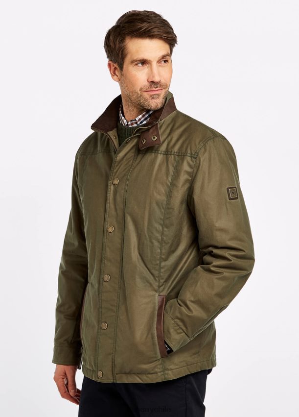 ropa cl Dubarry hombres chaqueta encerada carrickfergus verde oscuro 4826BV1082