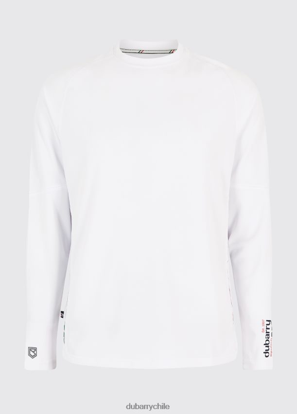 ropa cl Dubarry hombres camiseta manga larga ancona blanco 4826BV1006