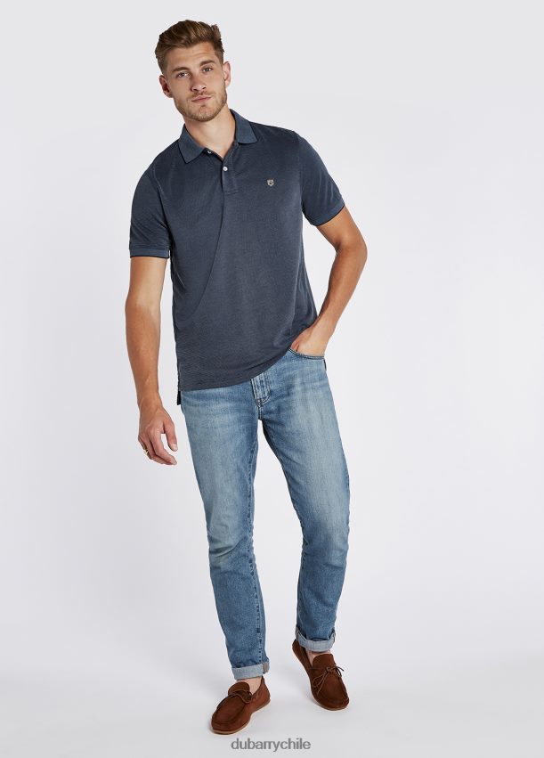 ropa cl Dubarry hombres polo a rayas mullaghmore acero 4826BV948