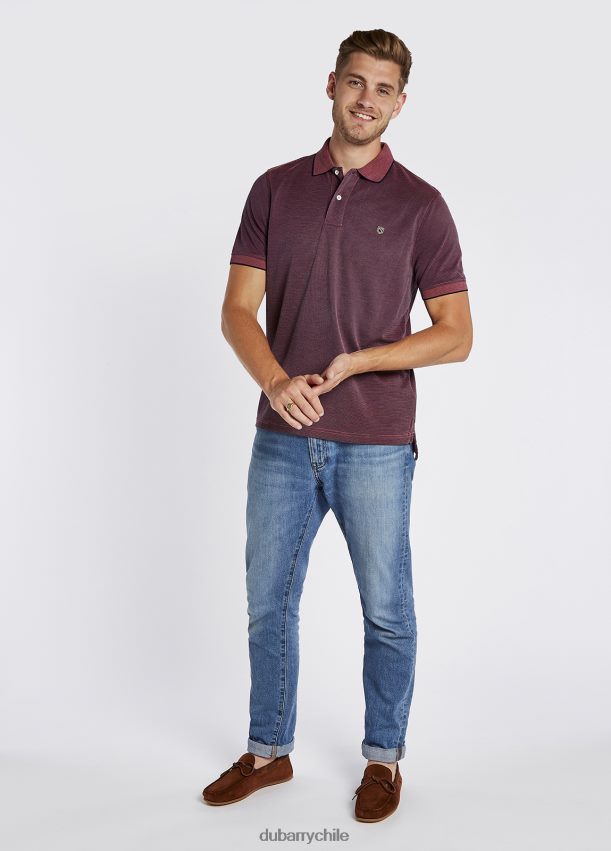 ropa cl Dubarry hombres polo a rayas mullaghmore rubí 4826BV947