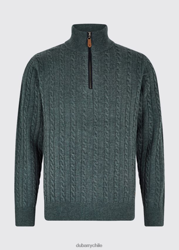 ropa cl Dubarry hombres suéter cronin con cremallera en el cuello guijarro oscuro 4826BV1100