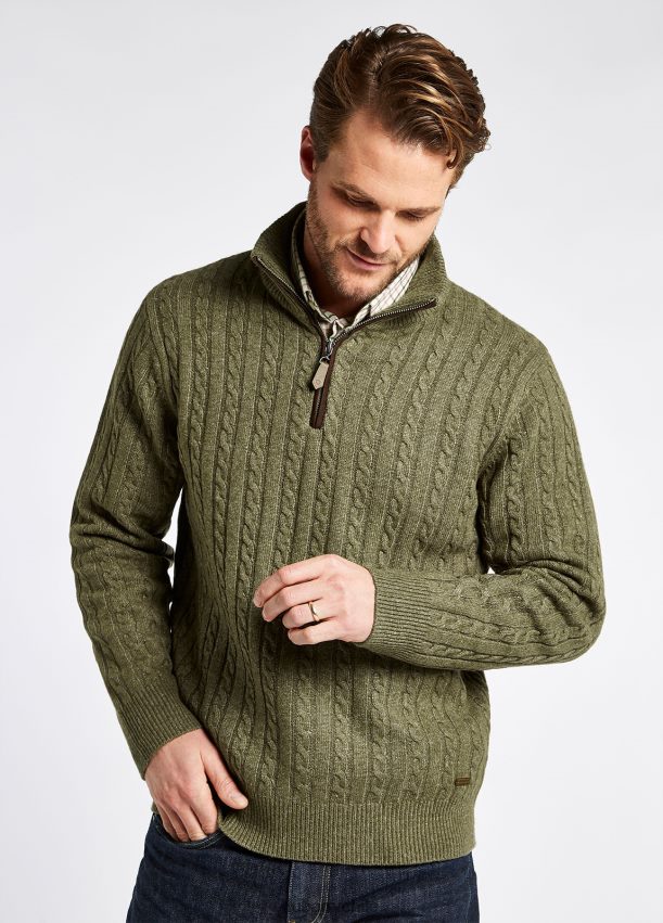 ropa cl Dubarry hombres suéter cronin con cremallera en el cuello verde oscuro 4826BV1088 ropa cl Dubarry hombres suéter cronin con cremallera en el cuello verde oscuro 4826BV1088