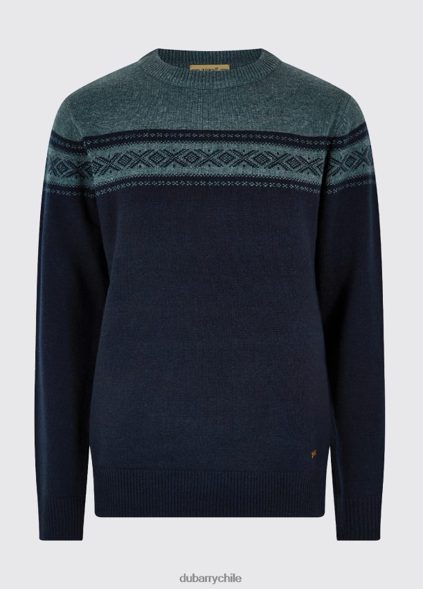 ropa cl Dubarry hombres suéter largo con cuello redondo Armada 4826BV1188