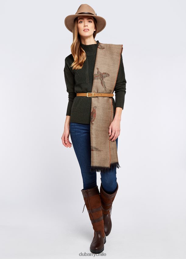 accesorios cl Dubarry mujer estola de lana birchdale gris pardo 4826BV286