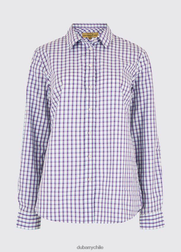 ropa cl Dubarry mujer camisa a cuadros con flores azul múltiple 4826BV557