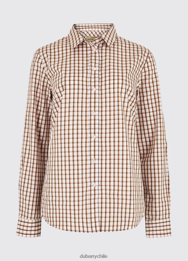 ropa cl Dubarry mujer camisa a cuadros con flores oliva multi 4826BV772