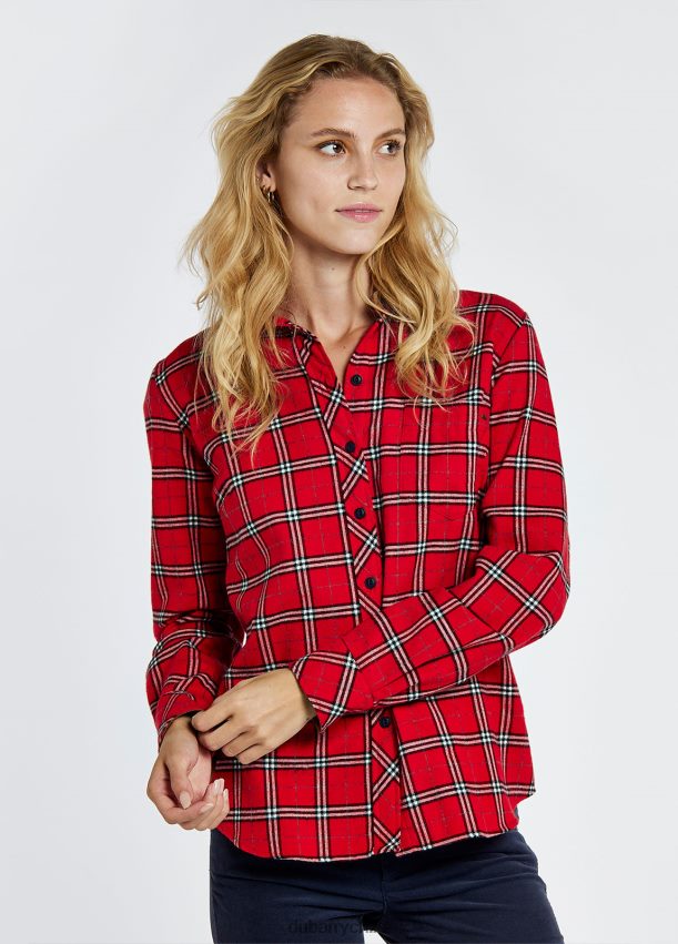 ropa cl Dubarry mujer camisa a cuadros japonica cardenal 4826BV291