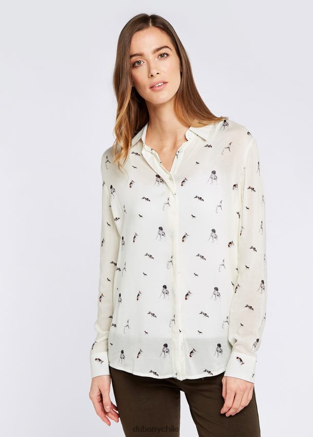 ropa cl Dubarry mujer camisa con estampado de sabueso Daphne crema 4826BV708