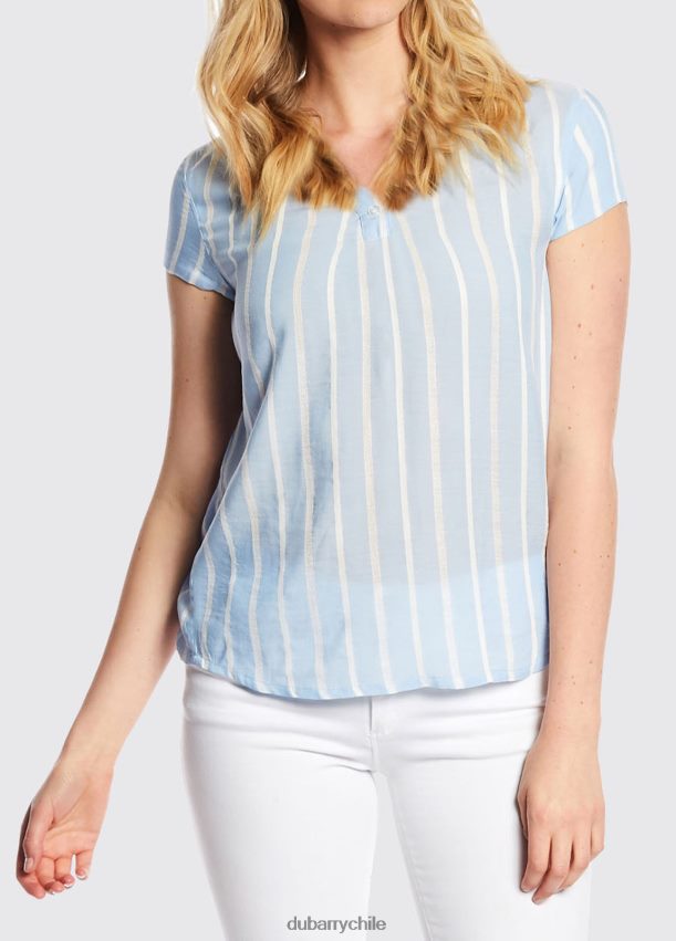 ropa cl Dubarry mujer camisa de gardenia azul pálido 4826BV800