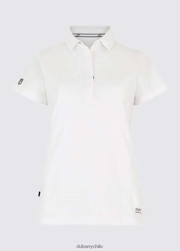 ropa cl Dubarry mujer polo martinica manga corta blanco 4826BV293