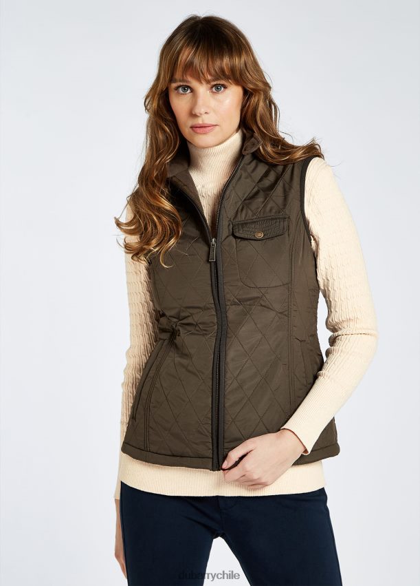 ropa cl Dubarry mujer chaleco acolchado de ratán aceituna 4826BV254