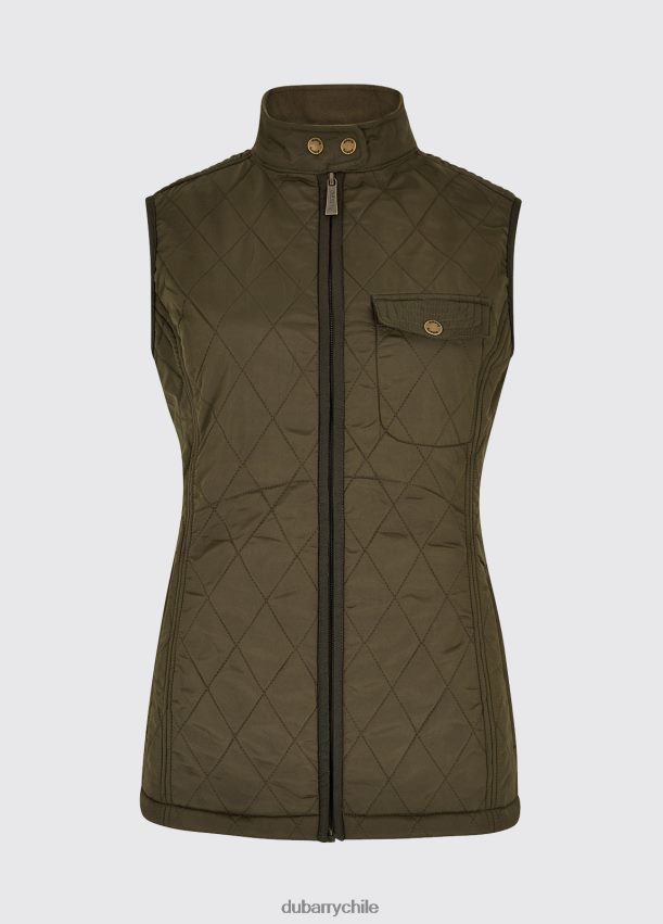 ropa cl Dubarry mujer chaleco acolchado de ratán aceituna 4826BV254