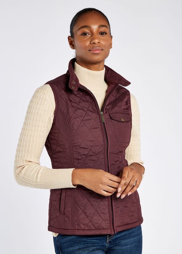 ropa cl Dubarry mujer chaleco acolchado de ratán grosella 4826BV526