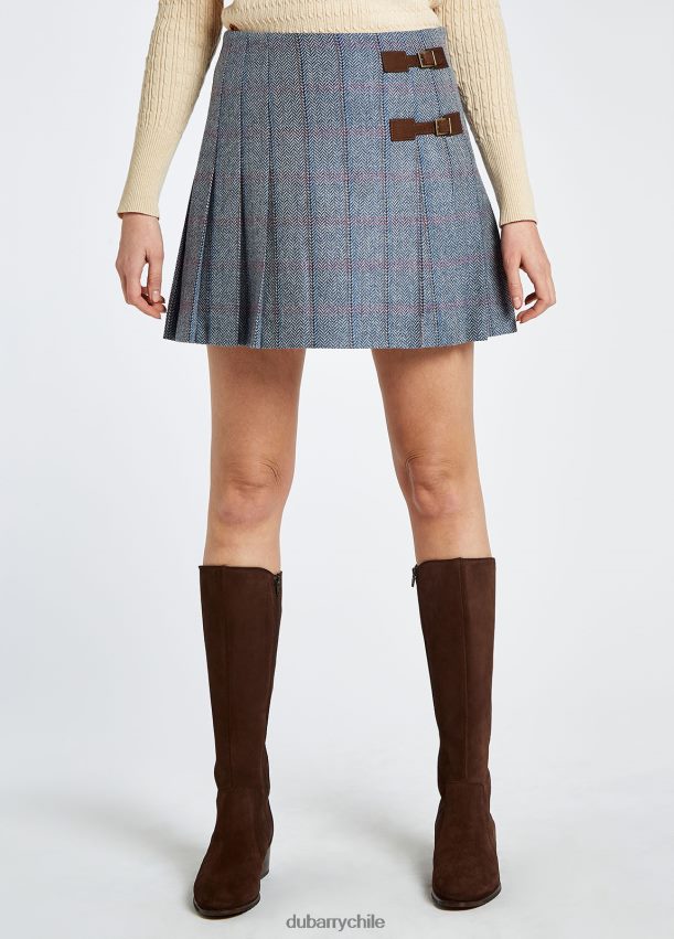 ropa cl Dubarry mujer falda de tweed con flores neblina de mezclilla 4826BV271