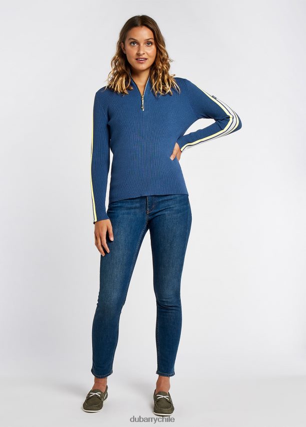ropa cl Dubarry mujer suéter Killglass con cremallera en el cuello acero 4826BV159