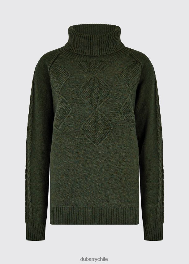 ropa cl Dubarry mujer suéter grueso con cuello vuelto Belleek aceituna 4826BV237