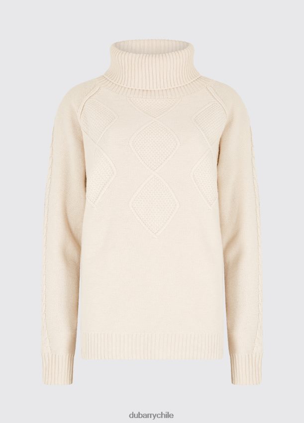 ropa cl Dubarry mujer suéter grueso con cuello vuelto Belleek tiza 4826BV278