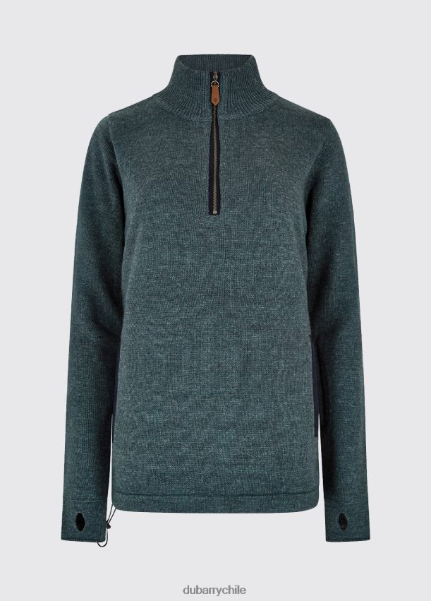 ropa cl Dubarry mujer suéter morrisey con cremallera en el cuello guijarro oscuro 4826BV545