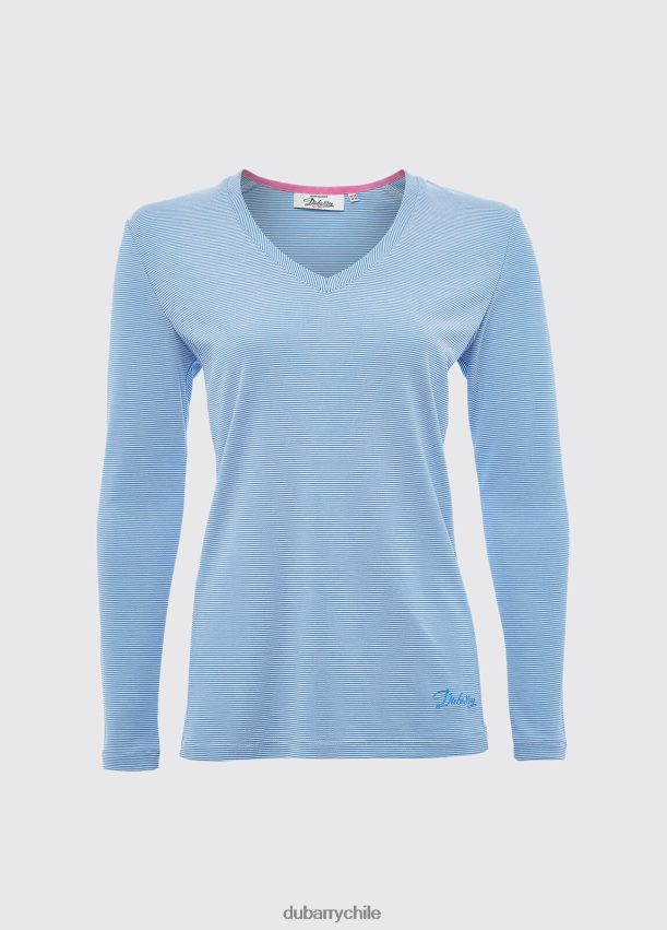ropa cl Dubarry mujer top portumna de manga larga azul 4826BV728