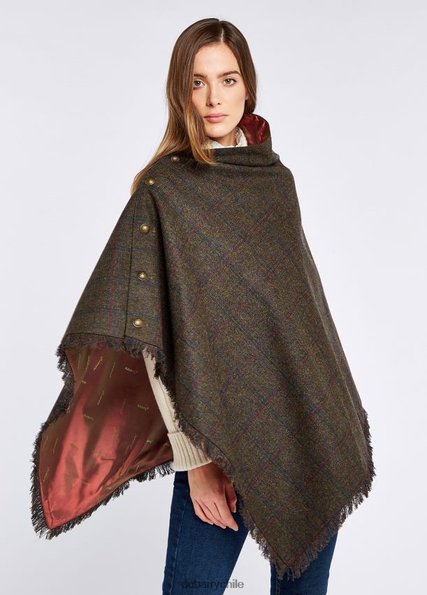 ropa cl Dubarry mujer poncho de tweed color avellana cicuta 4826BV175