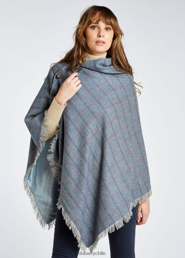 ropa cl Dubarry mujer poncho de tweed color avellana neblina de mezclilla 4826BV284