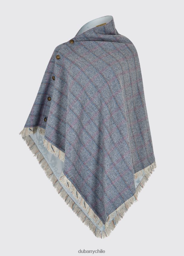ropa cl Dubarry mujer poncho de tweed color avellana neblina de mezclilla 4826BV284